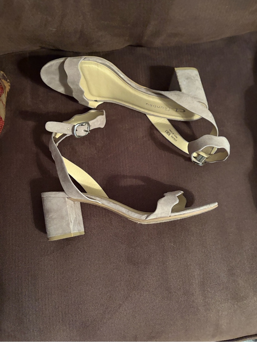Chinese Laundry Jessenia Pebble Taupe vegan Suede sandals
